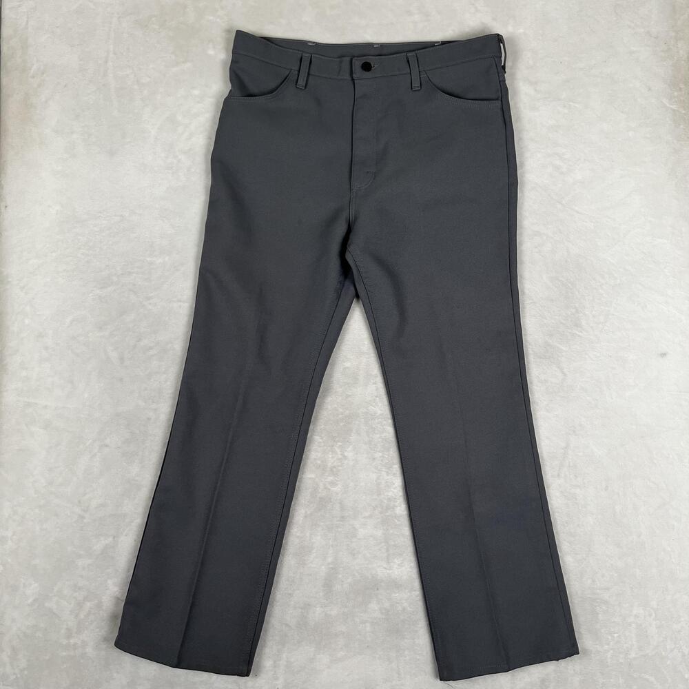Wrangler Dress Pants Mens 38x30 Gray Chino Regular Fit Twill Cowboy
